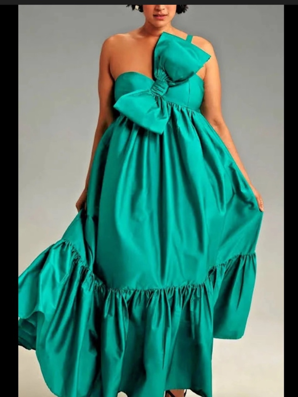 Anthropologie ATSU Bow Maxi Dress XL Petite